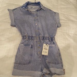 Zara denim romper- sz S